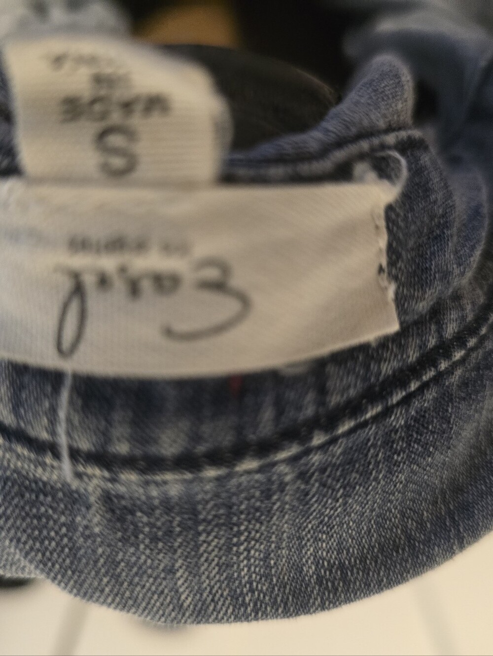 Frayed Denim Button-Up Shirt Dress - Washed Blue - Picture 5 of 5